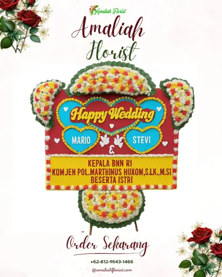 Papan Bunga Pernikahan Mahawu
